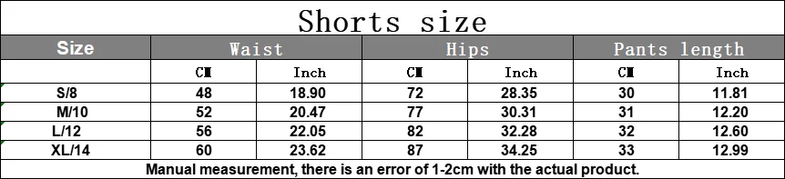 Size chart and fit details