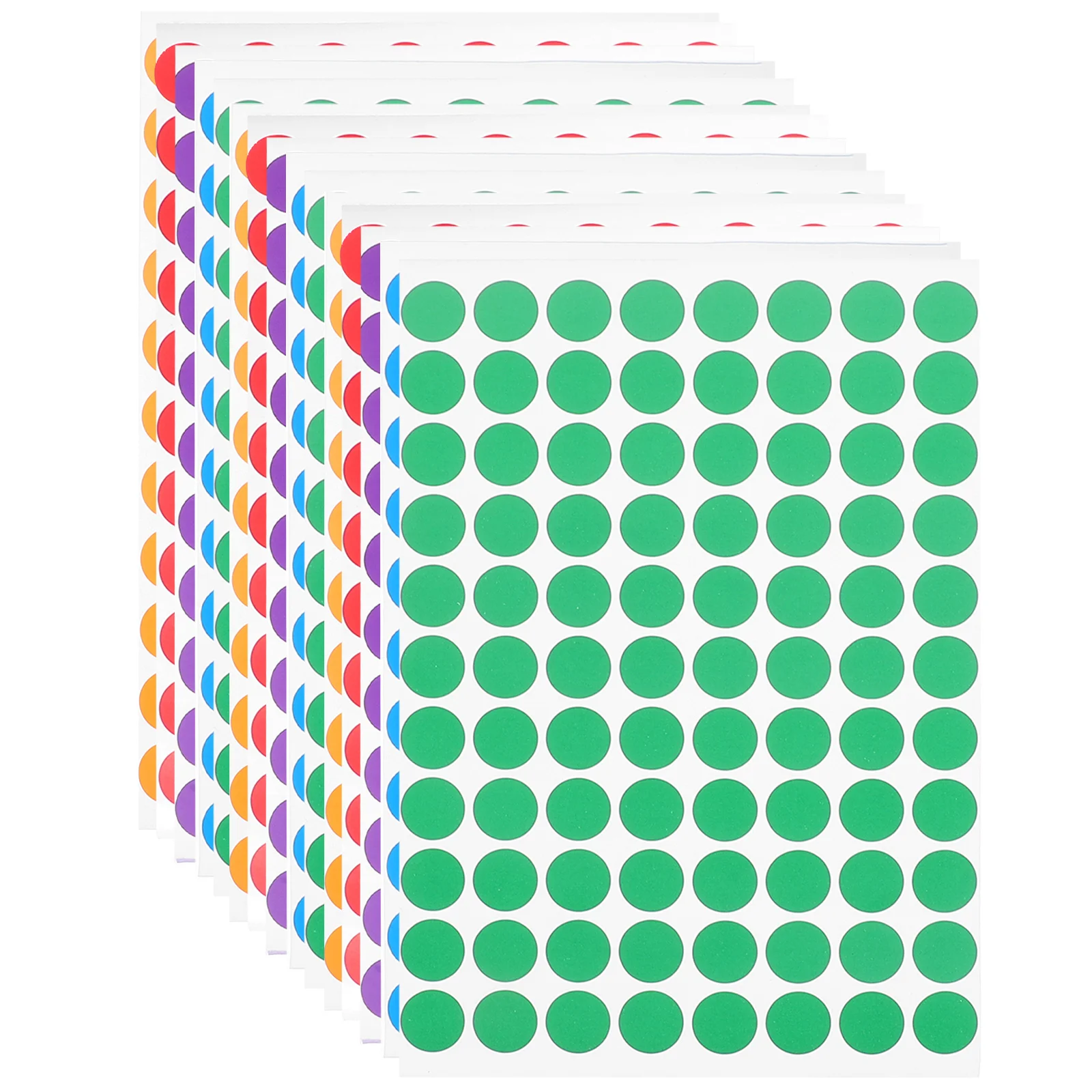 

15 Sheets of Dot Stickers Gifts Round Stickers Compact Circle Stickers Dot Label Stickers