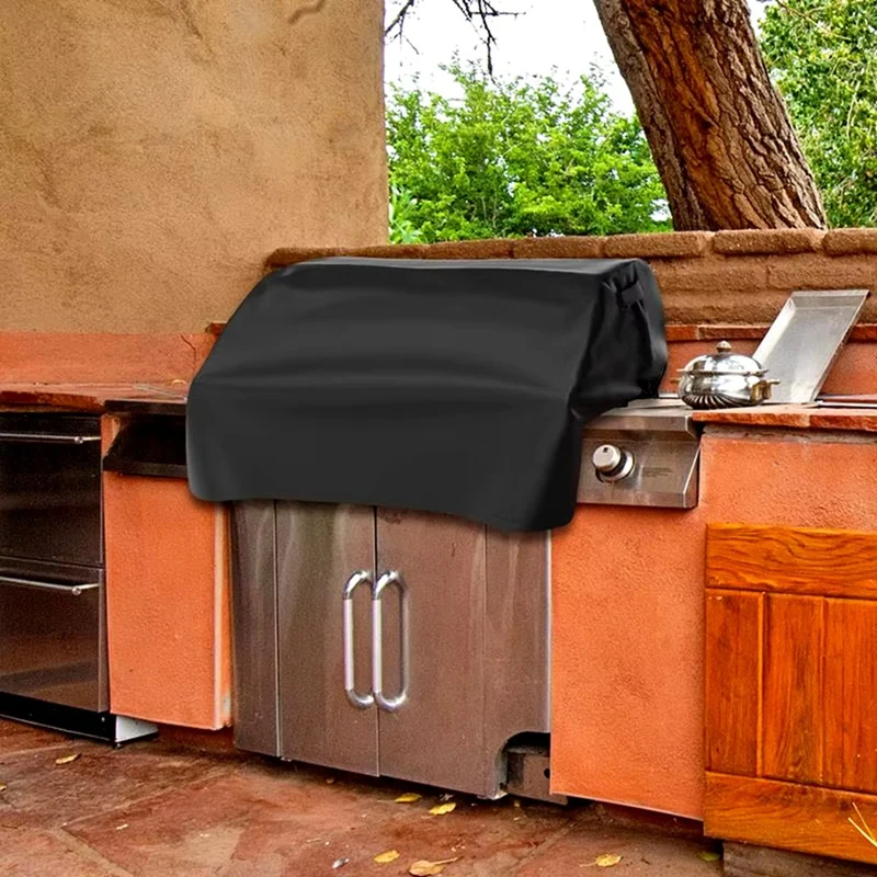 A16F-Waterproof Windproof Grill Covers For Built-In Barbecue Grill Top With Waterproof Coating Outdoor BBQ Top Protect