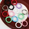 5 Pcs DIY 25mm O Ring Keychain Clips Colorful Metal Openable Round Carabiner Durable Spring Clasp Jewelry 5