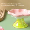 Ceramic Elevated Cat Food Bowl Floral Design Easy-to-clean Durable Cutlery for Food Water Cute Dog Bowl for Neck Protection 4
