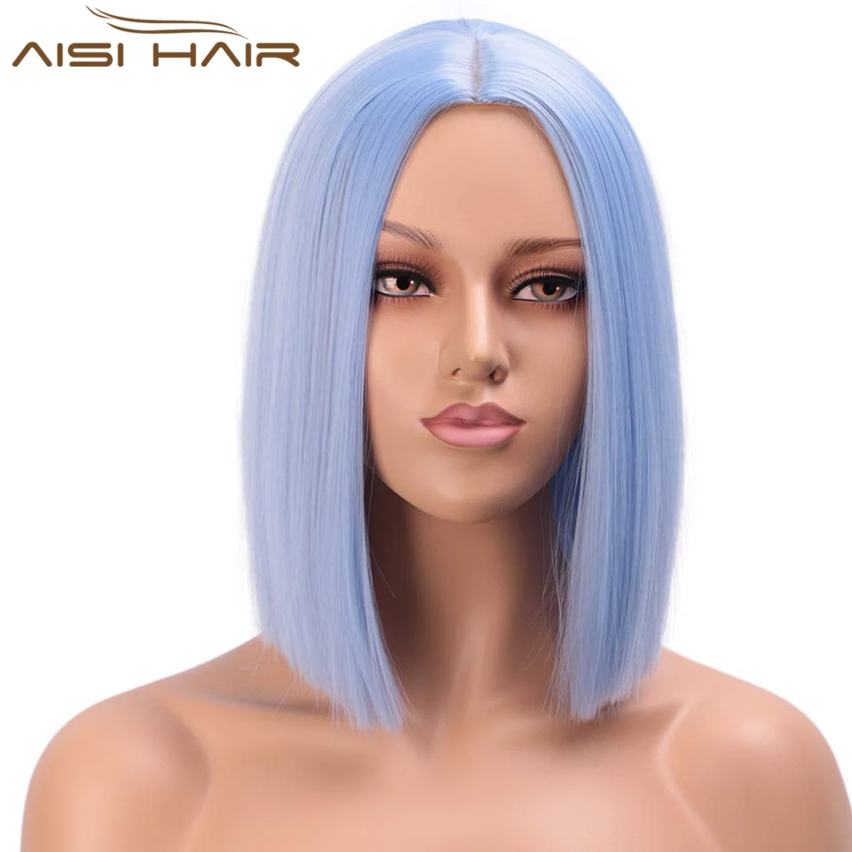 AISI HAIR синий парик парики женские золотой фиолетовый черный синтетический для