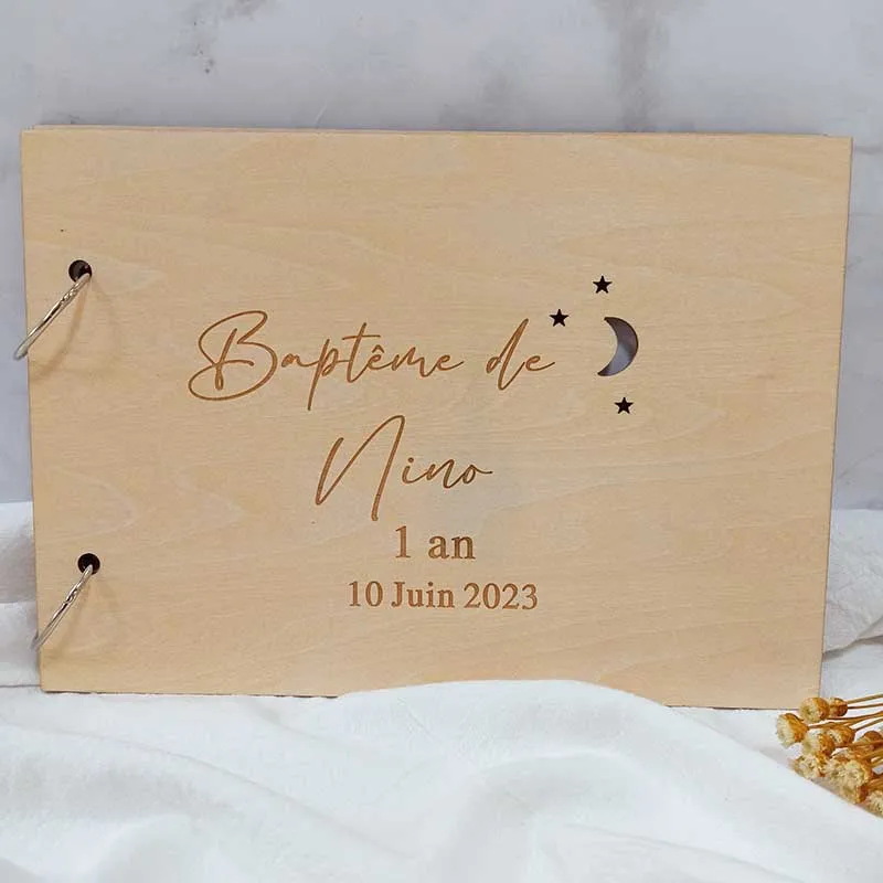 Wedding Guestbook Guest Book for Wedding Baptism Communion Hollow Out Stars and Moon Simple and Romantic Supplies
