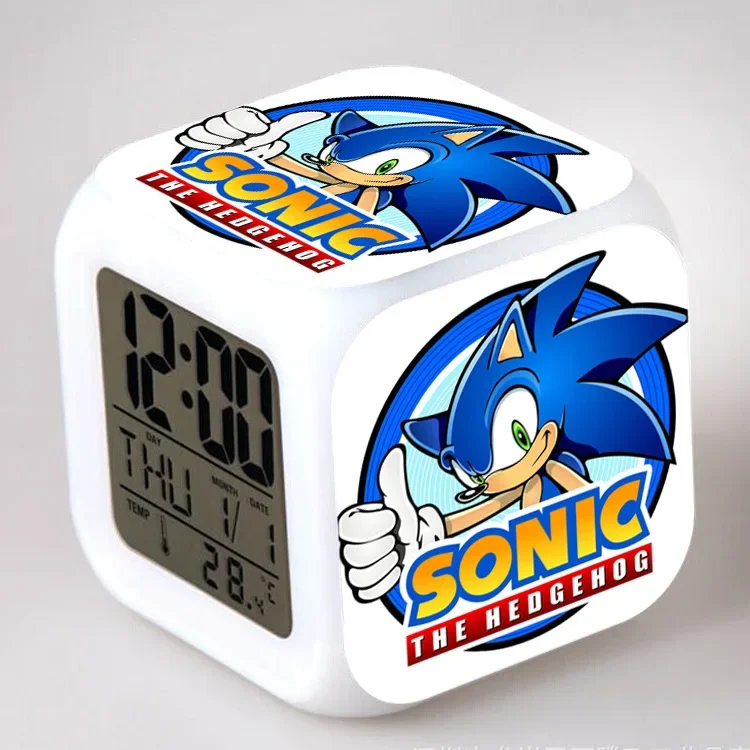thumbnail image 1 of Reloj despertador LED de dibujos animados de Sonic The Hedgehog, luz de noche para estudiantes, luz de noche para niños, regalo de Navidad, 1 of 5