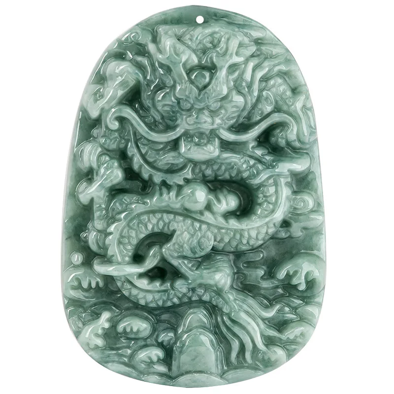 

Burmese Jade Dragon Pendant Stone Real Fashion Necklace Charms Emerald Jadeite Designer Natural Jewelry Gemstone Pendants Green