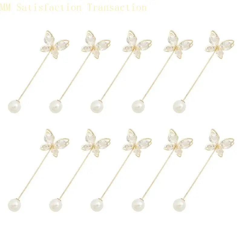 axyb 10pcs 꽃 모양 의류 안전 핀 가디건 칼라 칼라 클립 숄 클립 클립 클립