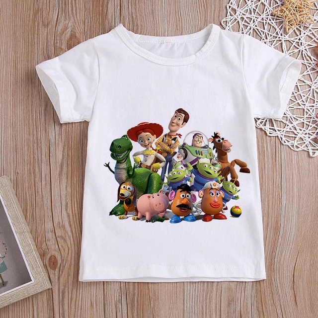 T-shirt Unisexe Pour Enfants, Décontracté, Mignon, Avec Toy Story Cowboy  Woody, Grande Famille, Disney - T-shirts - AliExpress