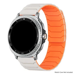 Premium Magnetic Silicone Watch Band - Durable and Stylish Replacement Strap - Galaxy Watch Ultra 2 (Star orange silver)