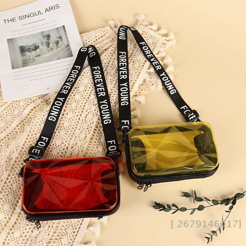 【YY26】Fashion Transparent Crossbody Bags Women's Bag Trend Totes Handbag Shoulder Bag Suitcase Purse Clutch Bag 5