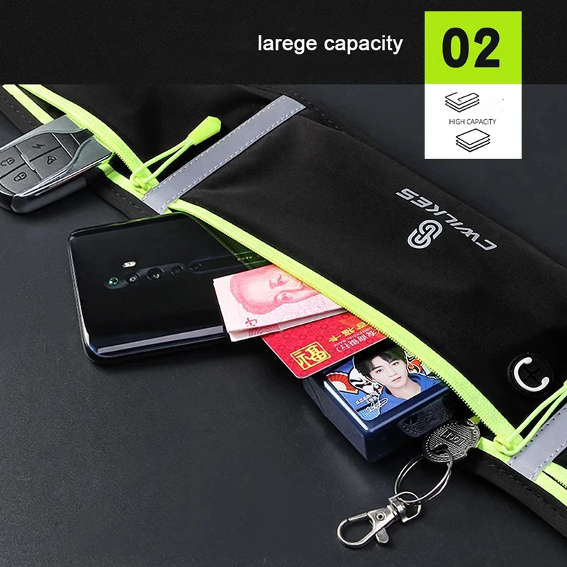 CWIKLES Sports Fanny Pack Women Waist Running Bag Men Belt Bag Waterproof Gym Bag Phone Pouch Running Accessories 5