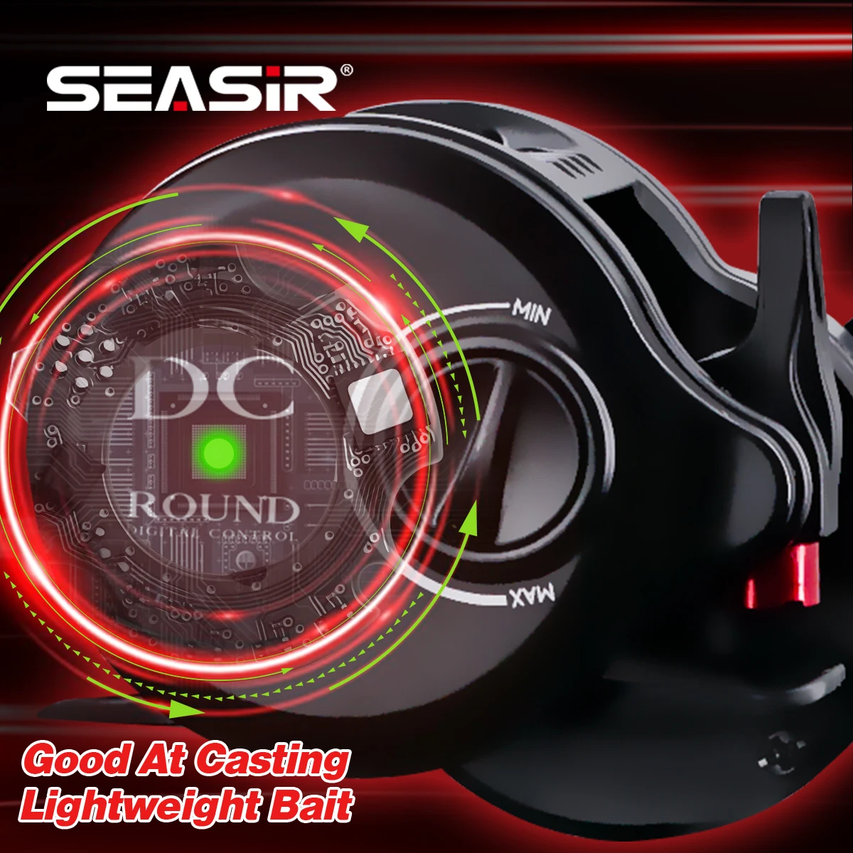 Mulinello da pesca SEASIR DC-Round 164g ultraleggero Long Cast 6.9:1 - immagine 2