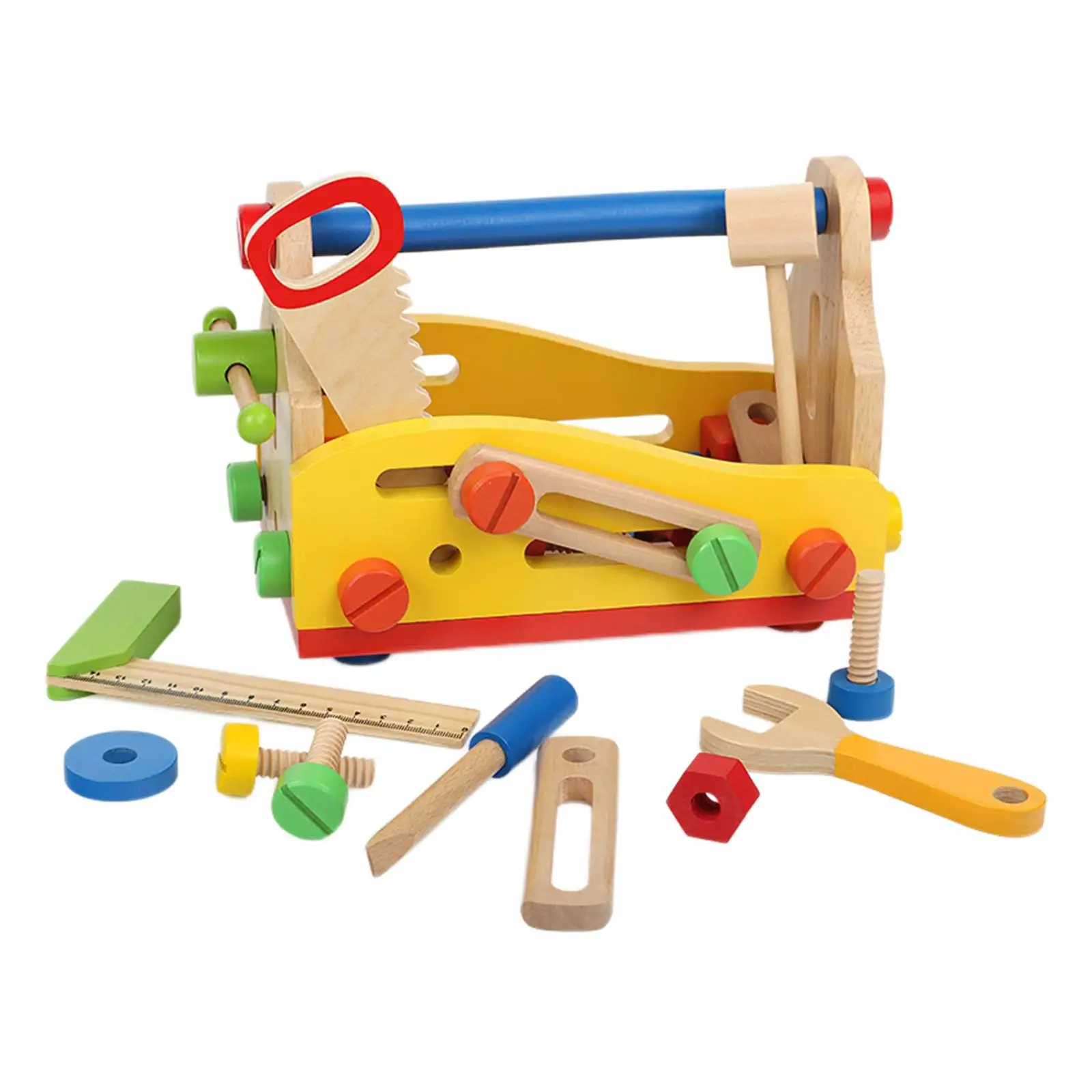 Montessori Wooden Tool Toy, Construction Toy for Toddler Kids Preschool