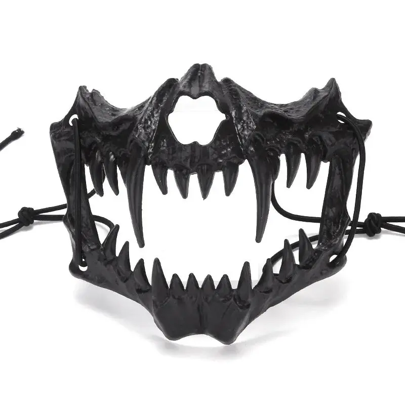 thumbnail image 1 of Cosplay Dance Prom Costume Props Halloween Skull Party Mask Anime Dragon God Skeleton Half Face Masks Bone Skull Animals Mask, 1 of 5