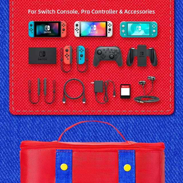 Large Protective Carrying Case for Nintendo Switch 2 OLED, Travel Storage Bag for Accessories 6