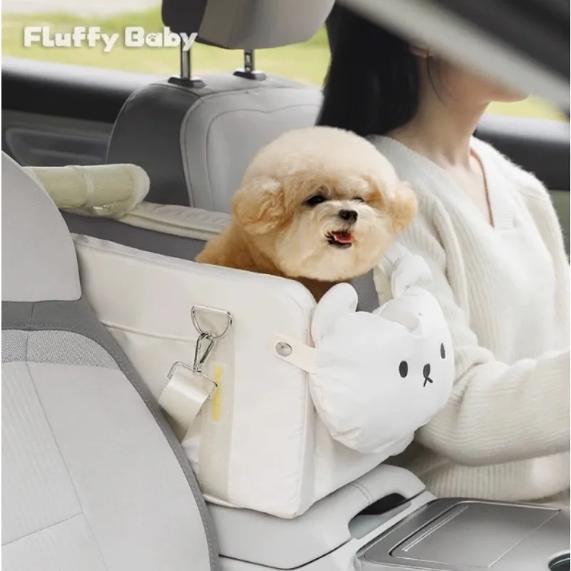 Dog Car Seat Dog Booster Car Seat Cat Carrier Bag Central Carrier for Small Dogs Cats Safety Travel Bag Accessories