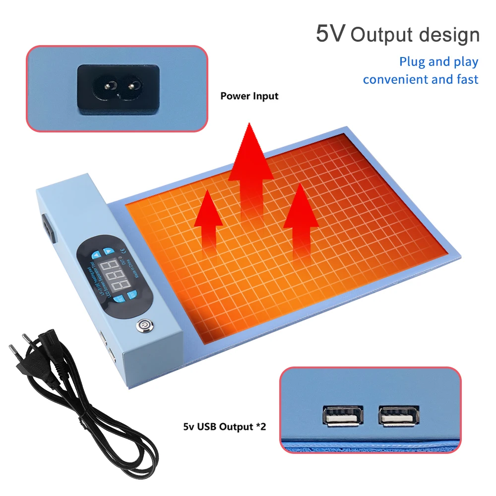 CPB Verwarming Pad, Draagbare Smartphone Tablet Lcd-scherm Separator Machine Reparatie Tool Verwarming Plaat, Afzonderlijk Winkel Gereedschap, Lcd Touch Screen(EU
