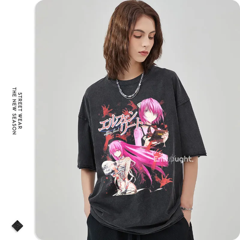 00s Elfen Lied　エルフェンリート　Tシャツ　XLサイズ 02 Elfen Lied Black T-Shirt – Parallel