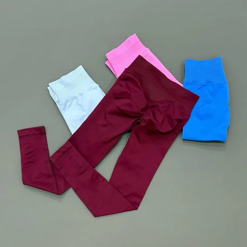 HISTELLO Sports Yoga Pants Women High Waist Scrunch Butt Lifting Tummy Control Seamless Stretchy Soft Workout Leggings 1