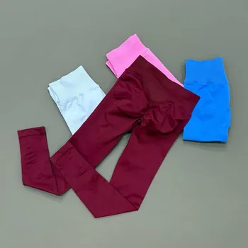 HISTELLO Sports Yoga Pants Women High Waist Scrunch Butt Lifting Tummy Control Seamless Stretchy Soft Workout Leggings 1