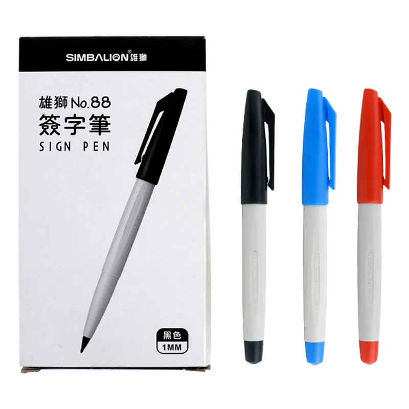 Borrence 사자 서명 펜, 잉크 색상 추가 가능, 드로잉 후크 펜, 더러운 손 없이 빠른 건조, 88 마커 펜, 1.0mm, 1 개