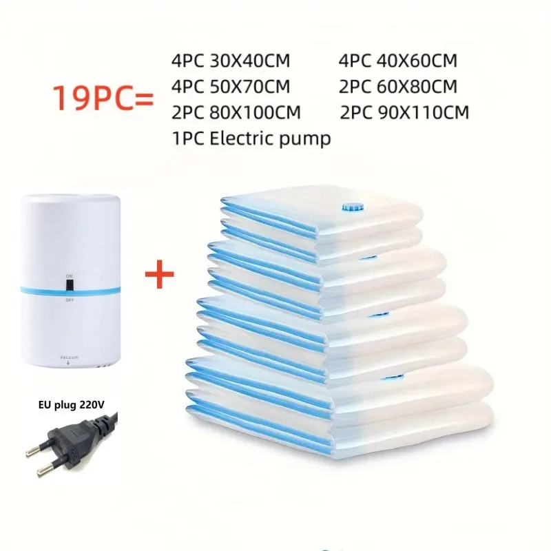 Space-Saving Vacuum Storage Bags with Compression Seal