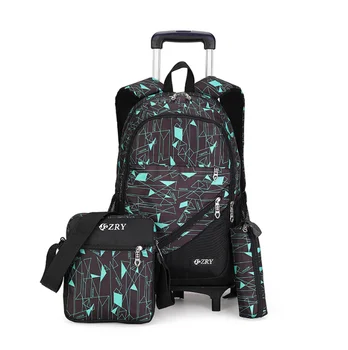 School Rolling backpack Boys Children Travel bags School Trolley backpack for boys wheeled bag for School Trolley bag On wheels 1