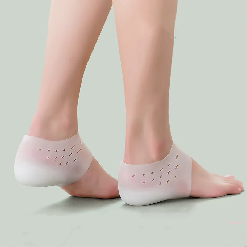 Invisible Heightening Increase Insole Super Elastic Height Insole Bottom Breathable Silicone Unisex Bionic Heel Cover Half Pad