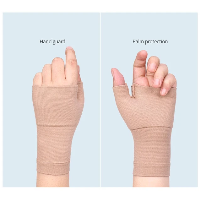 Guantes de terapia de compresión Guantes de compresión para artritis con  soporte para muñeca y pulgar rellenos de gel