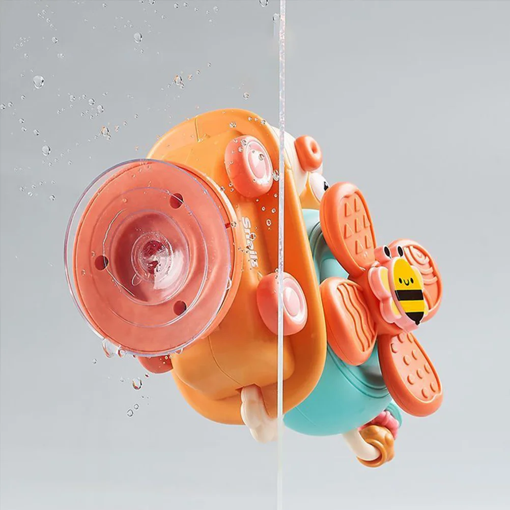 

Infant High Chair Toy With Suction Cup Baby Montessori Sensory Toy Bath Windmill Toy Snail Joyful Meal Table Shake Joyful Toys