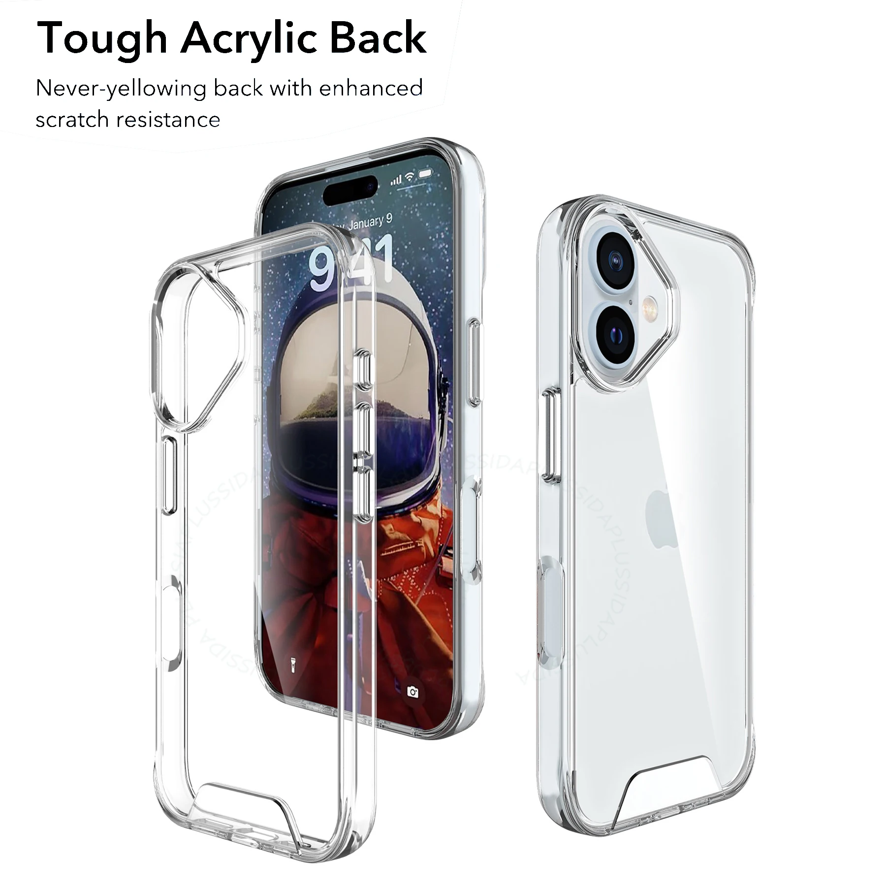 Ultra Clear Protective Transparent Hard Case for iPhone - Space Edition