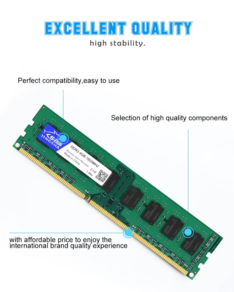 JINGSHA DDR3 PC RAM 8GB 4GB 1333/1600MHz Desktop