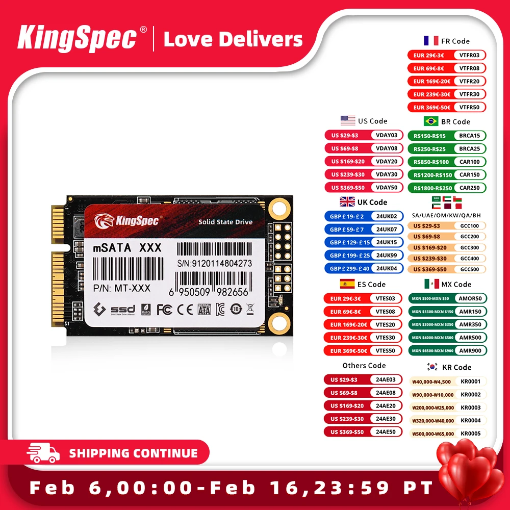 Kingspec 128 Gb 256Gb 240Gb Sata3 Msata Disco Rigido Interno Ssd Disco A Stato Solido Mini Sata Per Pc Portatile Desktop Gratuito