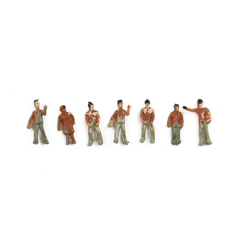 100PC 1:200 Scale Hand-made Toy Figures People Figures DIY Character Model Building Passenger Standing Seated Miniature Passerby - 4