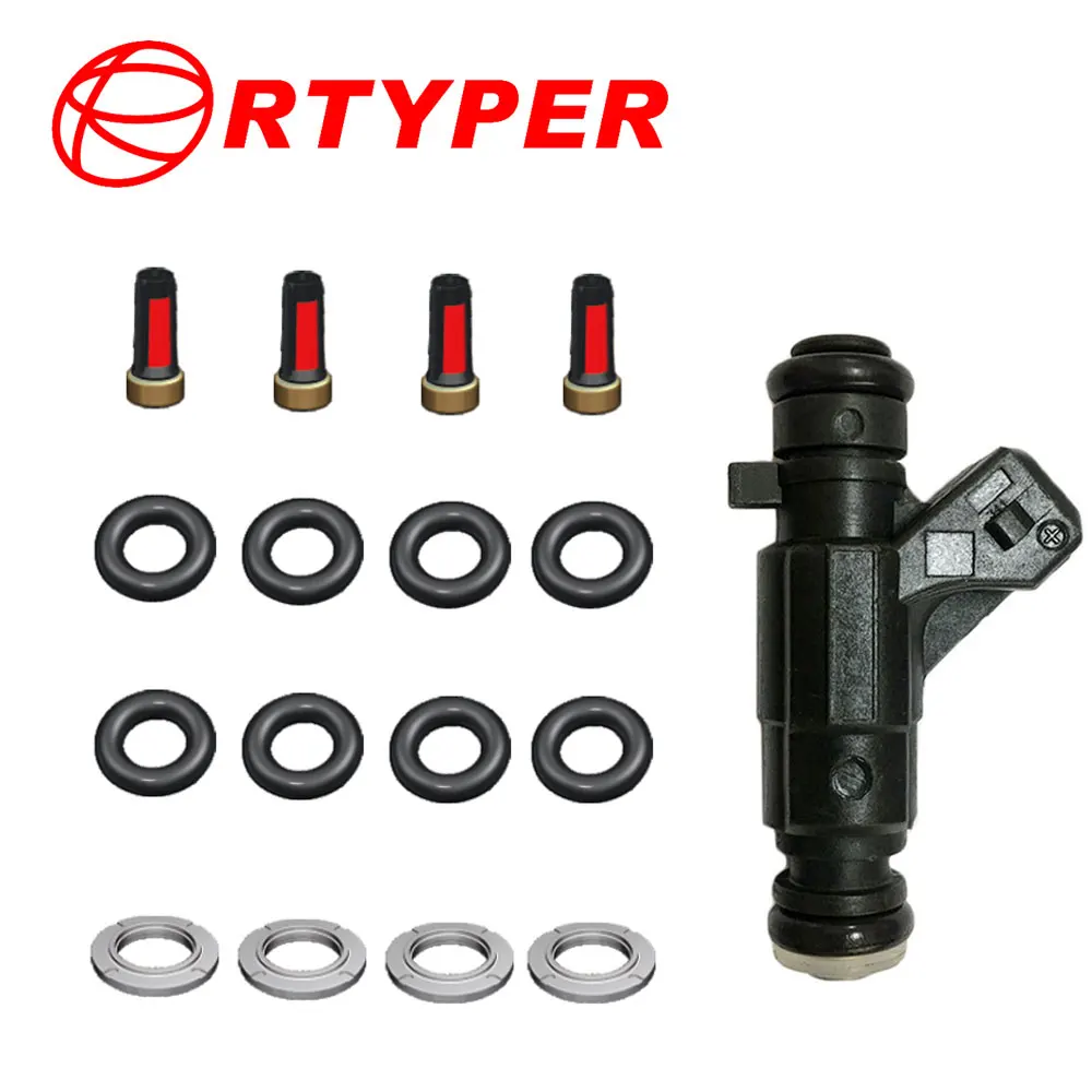 4 Sets Injector Repair Kits Micro Filter Oring of Volvo Opel 0280155831, 0280155937 0280156072 0280155964