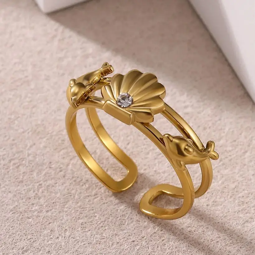 Shell Jewelry Stainless Steel Adjustable Daily Wear