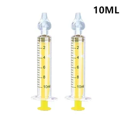 Baby Nasal Aspirator & Cleaner Syringe Set - Gentle Infant Nasal Care Tool (Yellow 10ML)