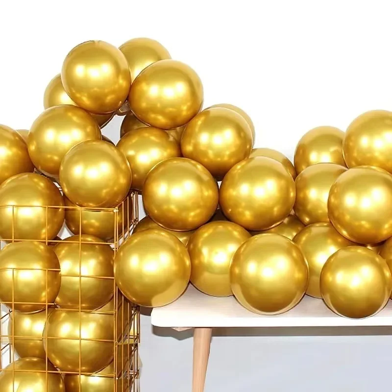 Chrome Metallic Balloons 5Inch Latex Balloon Rose Gold Silver Festival Decorations For Birthday Wedding Party Baby Shower 100Pcs Party Supplies Inflatable Balloons Latex Balloons Party Decorations Balloon Decorations Balloon Decoration Kit Balloon Accessories