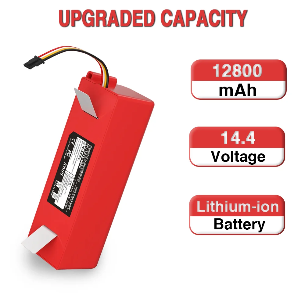 Replacement Battery For Xiaomi Roborock S50 Robotic Vacuum Cleaner S51 S52 S53 S55 S60 S4 S5 S6 S7 Full Series sweeper batteries vacuum cleaner battery battery replacement