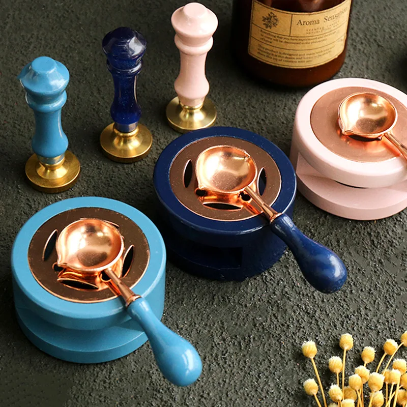 Wood Stove Seal Spoon Decoration Gift DIY Craft Supplies Sealed Melt Safety Heater Envelope Furnace Wax Seal Wax Stamp SB002 wax seal stamp