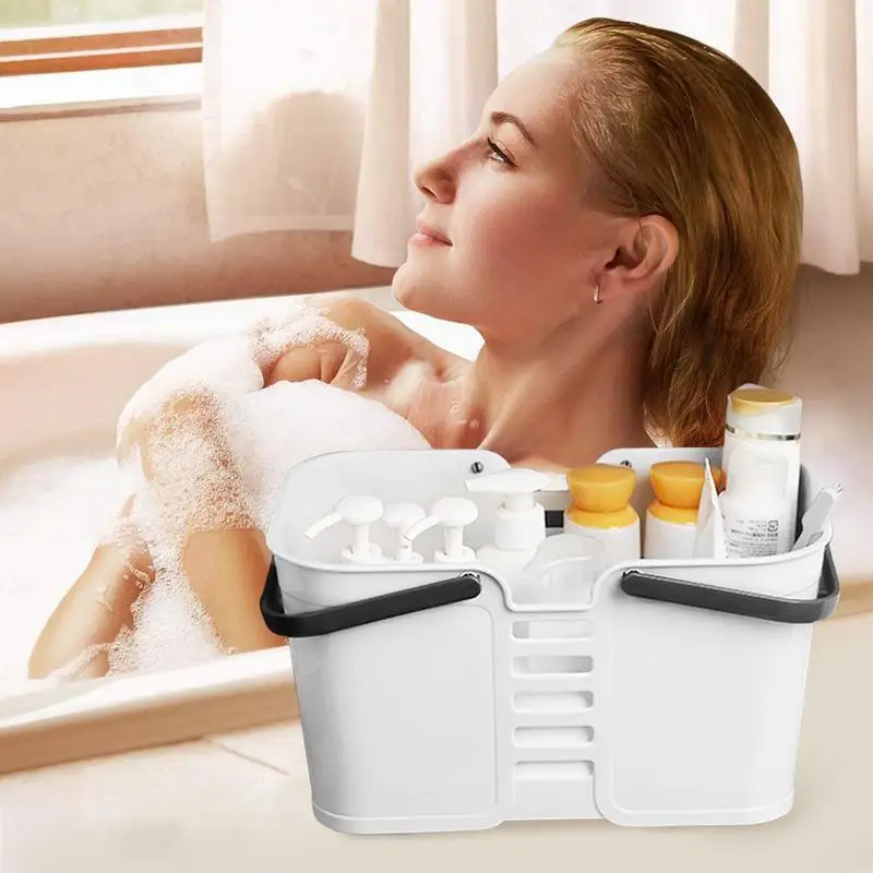 Shower Basket Beauty Products Storage Basket Spa Storage Shower With Handle Portable for Health Cosmetics Hair Supplies