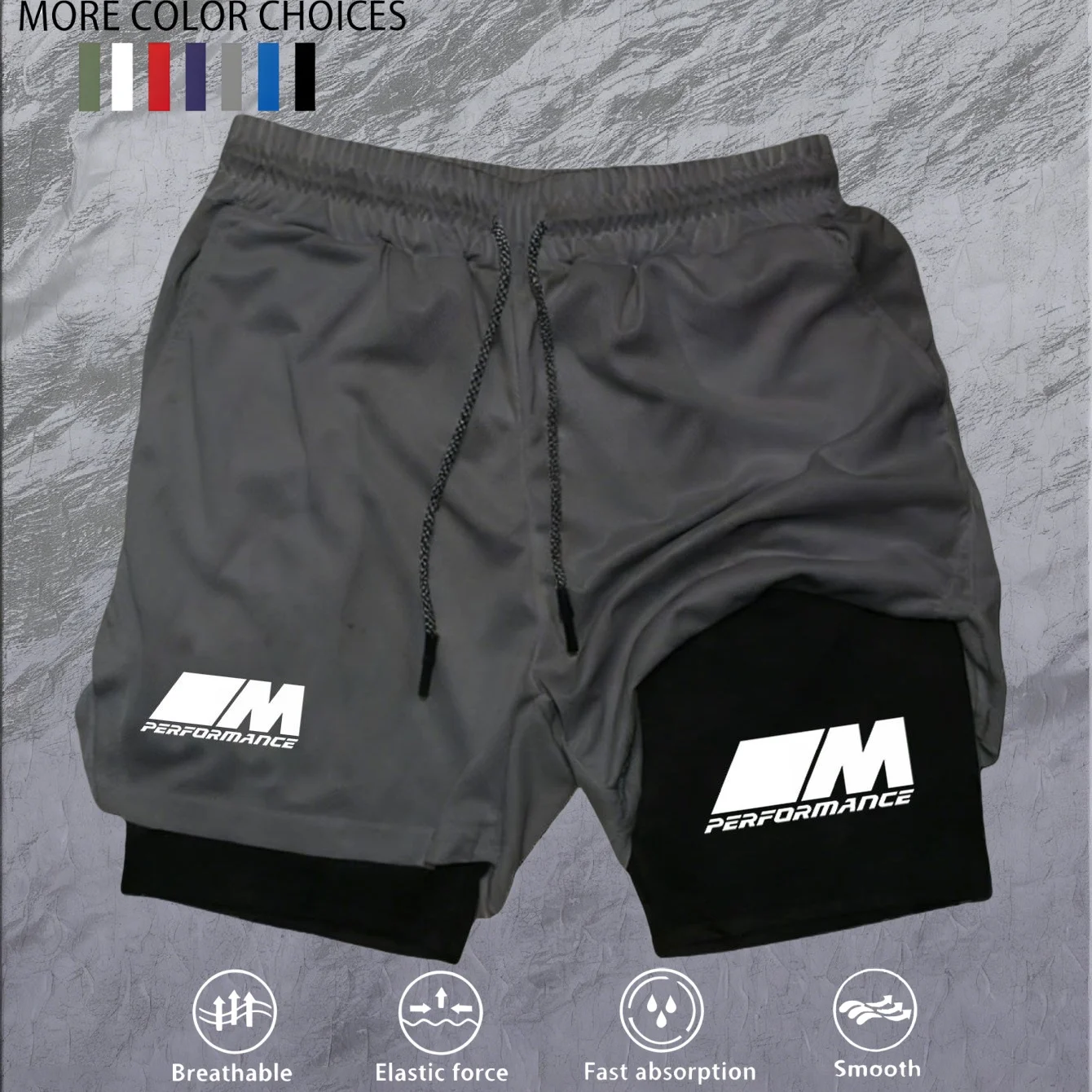2026 Neue Herren Fitness-Trainingsshorts Sommer 2-in-1 Schnelltrocknende Gym-Strand-Laufshorts Doppellagige Outdoor-Sportshorts für Männer – Detail 15