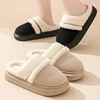 New Fur Slippers For Women Winter Fluffy Fashion Warm Thick Sole Plush Cozy Slides For Home Indoor Platform Cotton Shoes 3