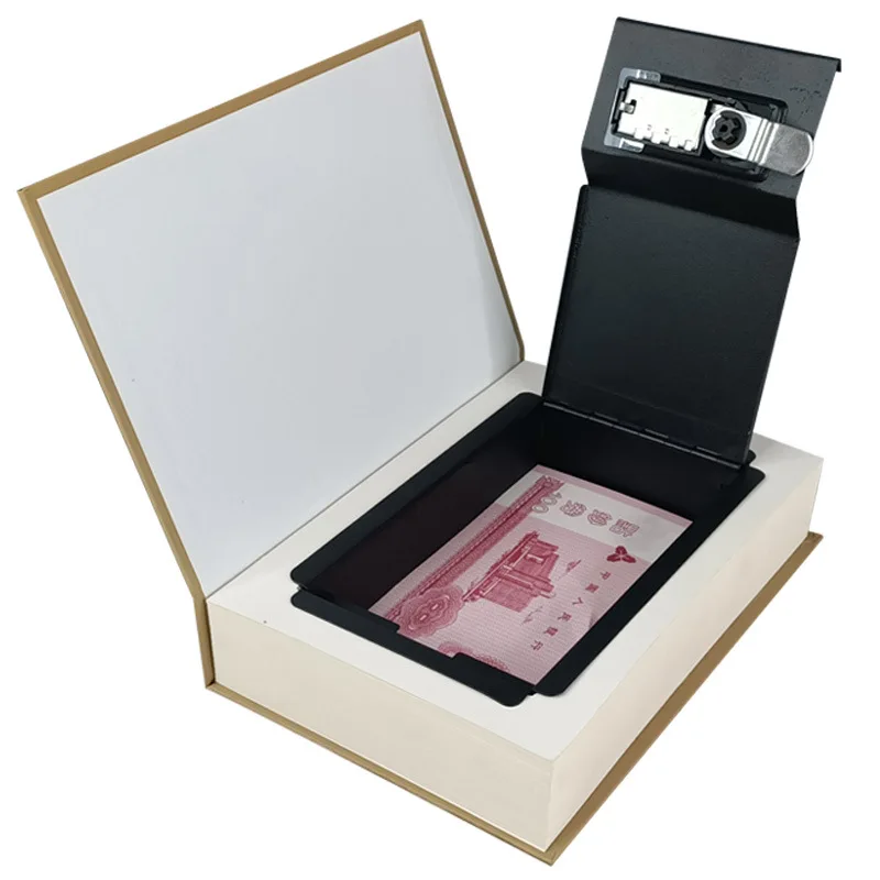 Boîte à Bijoux en Forme de Livre, Coffret de Rangement Métallique