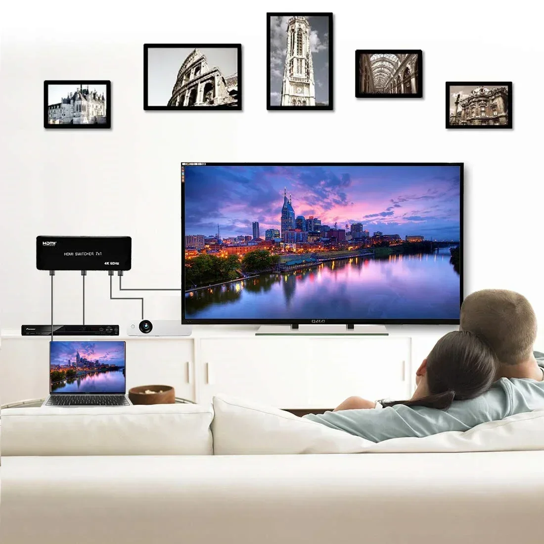 4K 60hz HDMI ġ 7x1 4x1 3x1 HDMI 2.0 ó   HDR 3D 3 4 7 Է 1  PS4 PS5 DVD ī޶ PC TV  