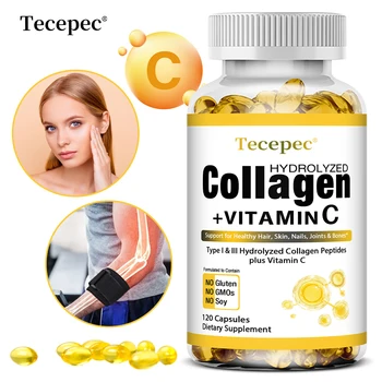 Super Collagen with Vitamin C and Biotin, Skin, Hair and Nails Supplement, Antioxidants, Anti-Aging,Collagen Booster