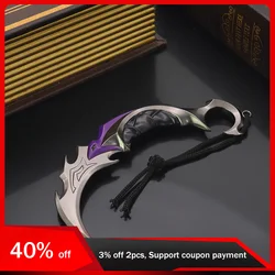 15cm Valorant Game Peripheral Skin Melee Reaver Karambit Knife Toy Sword Cosplay Metal Knive Uncut Toy Model Kids Toy Gifts