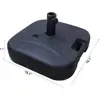 Heavy Duty Water Fillable Patio Umbrella Base Stand Square Outdoor Plastic Durable Adjustable Knob Easy Carry Adjustable Pole 3