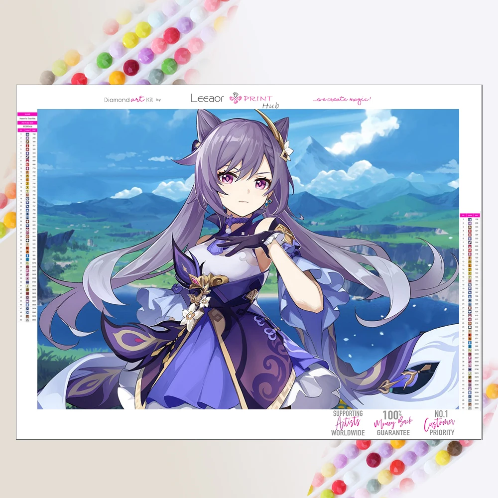 

Genshin Impact Anime Keqing Diamond Painting DIY Art Mosaic Embroidery Cross Stitch Kit Home Decor Gaming Room Decoration Gift