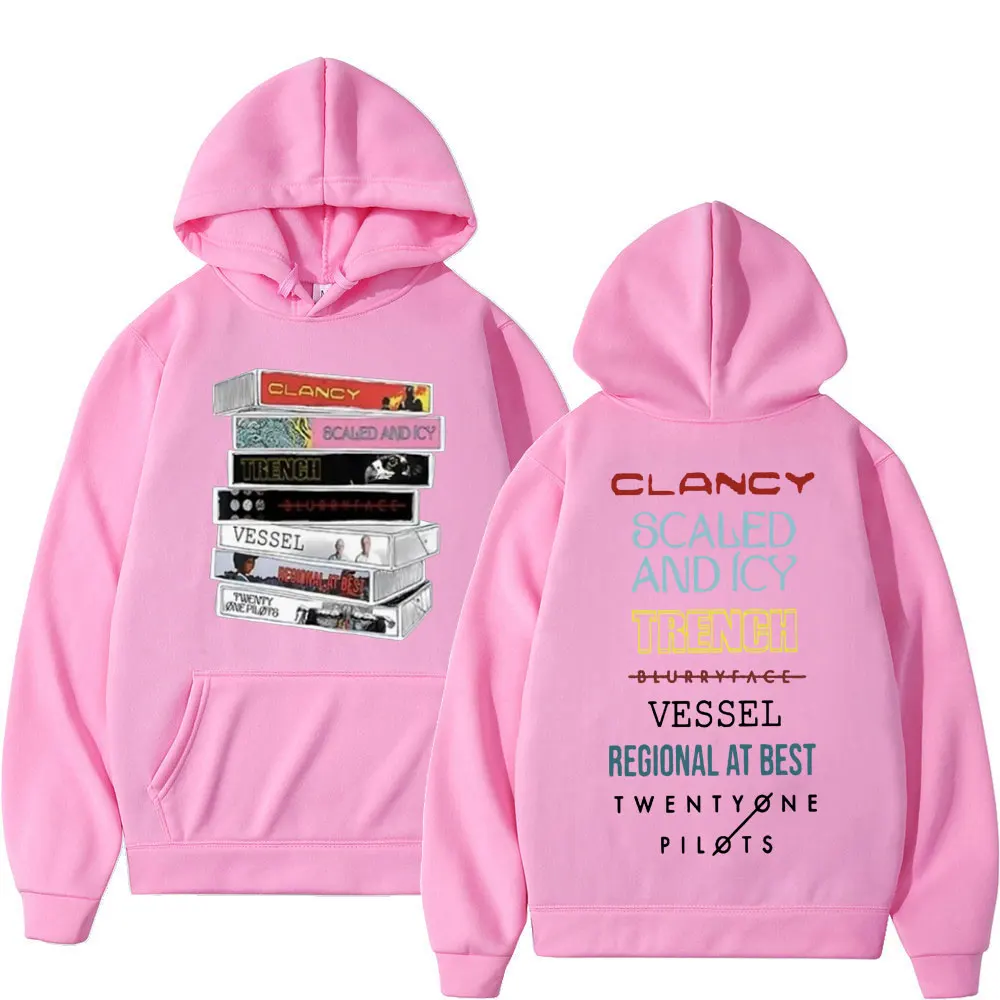 Twenty One Pilots Band Music Album Hoodie Men's Women's Fashion Casual Hooded Sweatshirts Street Rock Hip Hop Vintage Pullovers Zip Up Hoodie Sweatshirt Jacket