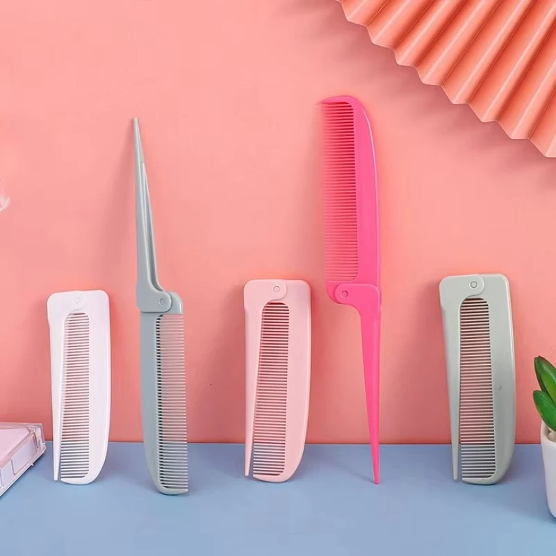 Children Baby Foldable Massage Hair Comb Anti Static Hairdressing Personality Hairpin Portable Travel Brush Styling Accessorie